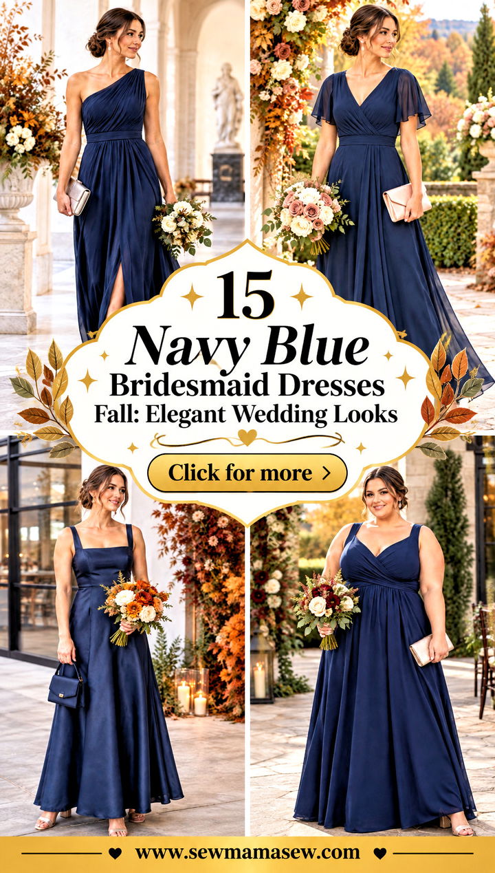 15 Navy Blue Bridesmaid Dresses Fall Elegant Wedding Looks - 15 Navy Blue Bridesmaid Dresses Fall: Elegant Wedding Looks