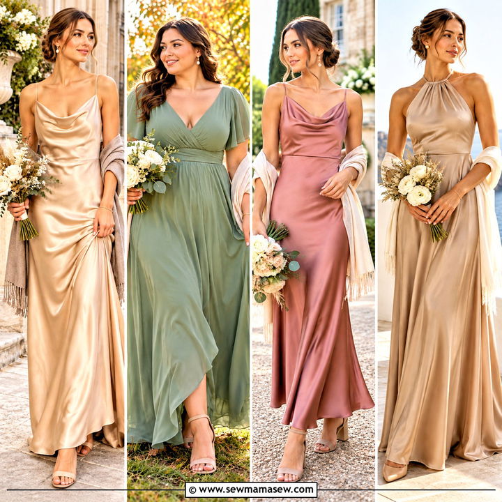 15 Neutral Bridesmaid Dresses Fall for a Chic Wedding Day