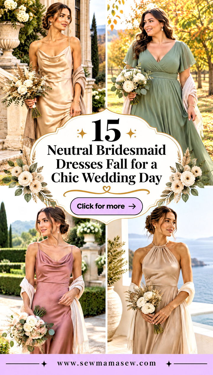 15 Neutral Bridesmaid Dresses Fall for a Chic Wedding Day - 15 Neutral Bridesmaid Dresses Fall for a Chic Wedding Day