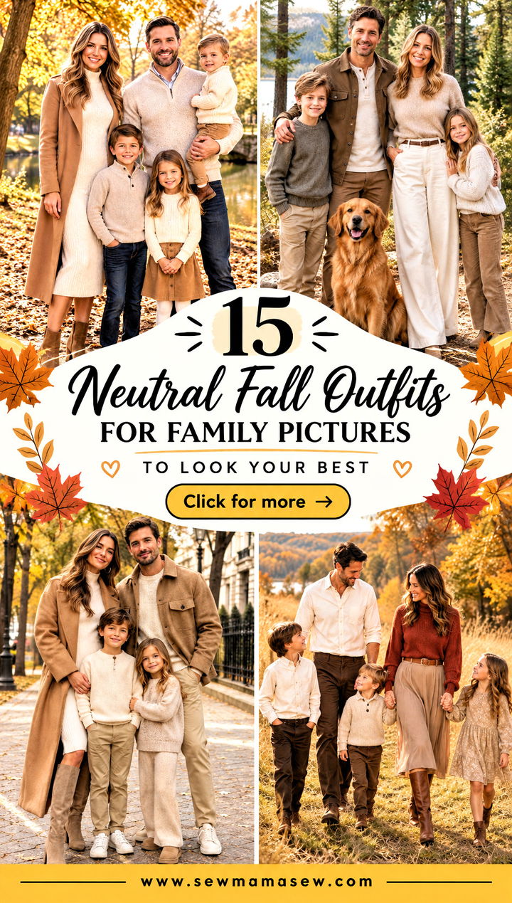 15 Neutral Fall Outfits For Family Pictures to Look Your Best - 15 Neutral Fall Outfits For Family Pictures to Look Your Best