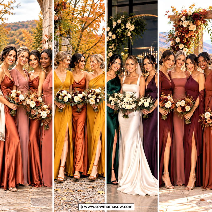 15 Non Matching Bridesmaid Dresses Fall: Rich Color Ideas