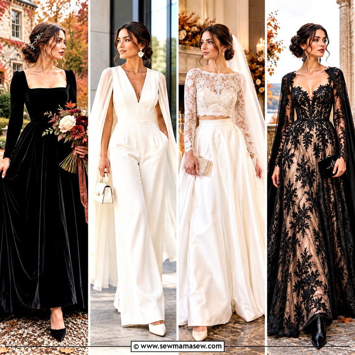 15 Non Traditional Fall Wedding Dress Ideas for Bold Brides