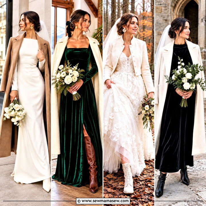 15 November Elopement Dress Ideas for Romantic Fall Vows