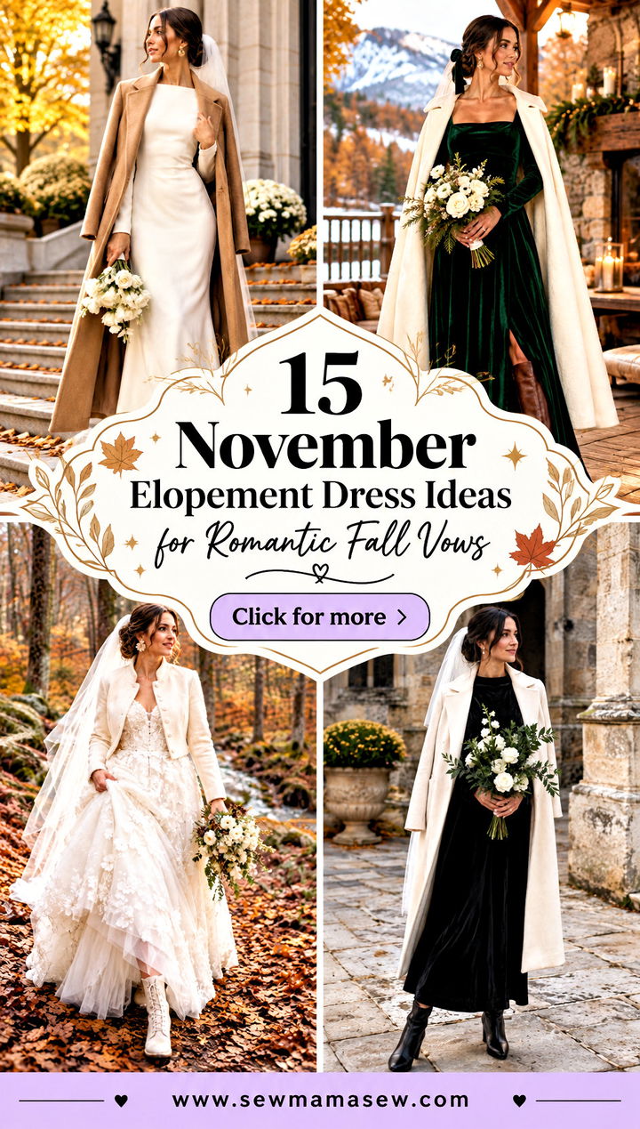 15 November Elopement Dress Ideas for Romantic Fall Vows - 15 November Elopement Dress Ideas for Romantic Fall Vows