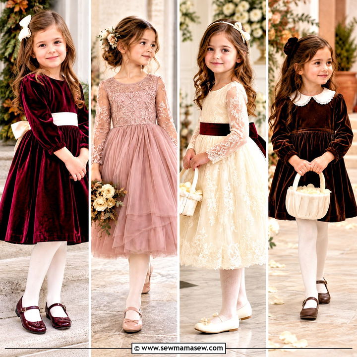 15 November Flower Girl Dresses for Sweet Autumn Weddings