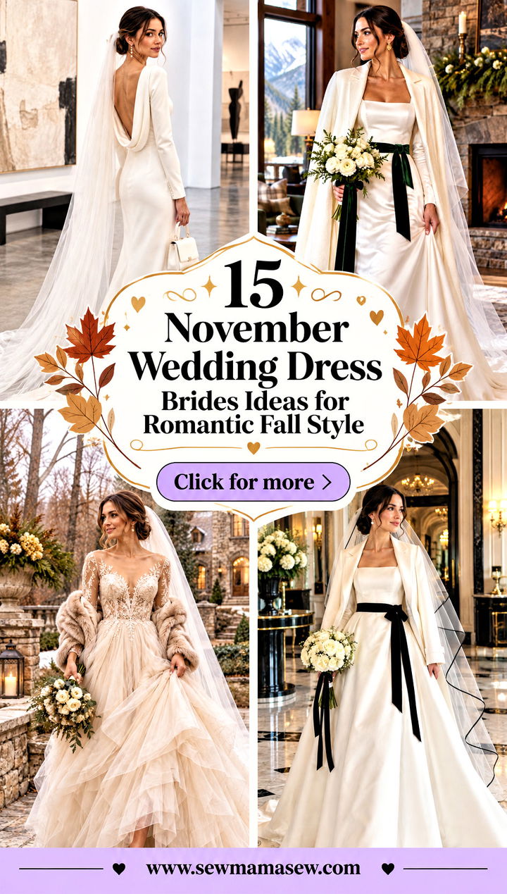15 November Wedding Dress Brides Ideas for Romantic Fall Style - 15 November Wedding Dress Brides Ideas for Romantic Fall Style