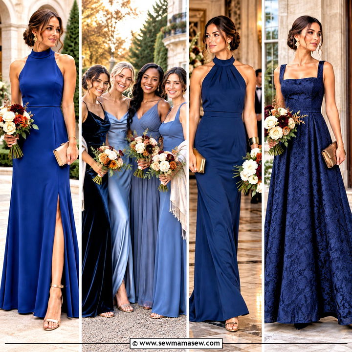 15 October Bridesmaid Dresses Blue for Romantic Fall Vows