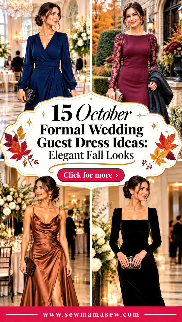 15 October Formal Wedding Guest Dress Ideas Elegant Fall Looks - 15 October Formal Wedding Guest Dress Ideas: Elegant Fall Looks