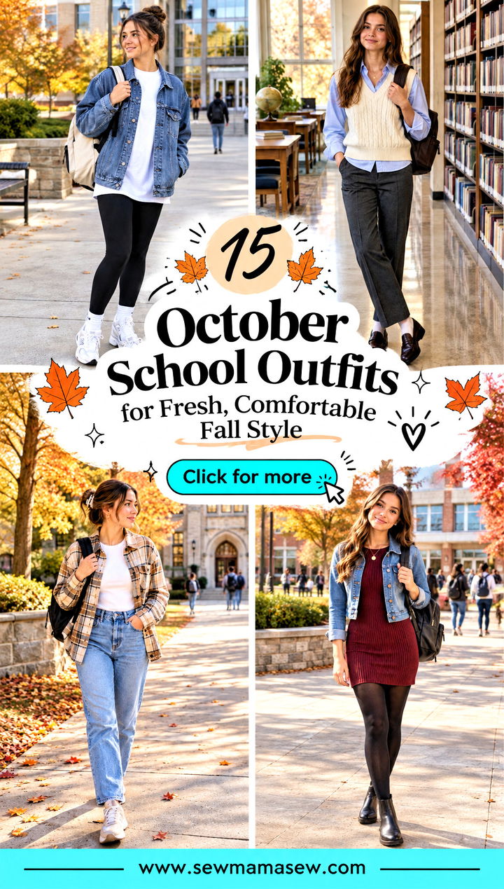 15 October School Outfits for Fresh Comfortable Fall Style - 15 October School Outfits for Fresh, Comfortable Fall Style
