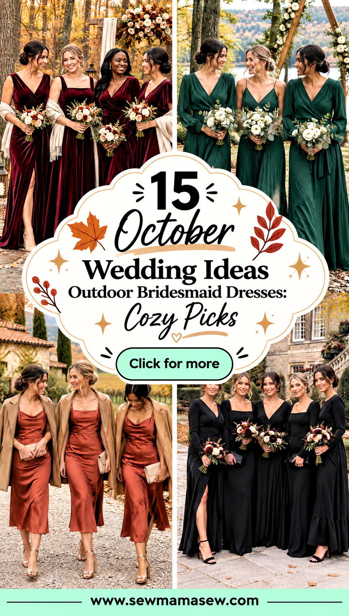 15 October Wedding Ideas Outdoor Bridesmaid Dresses Cozy Picks - 15 October Wedding Ideas Outdoor Bridesmaid Dresses: Cozy Picks