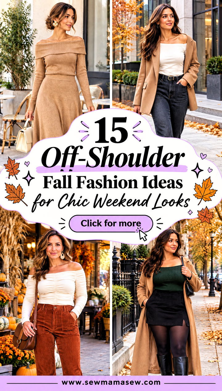 15 Off-Shoulder Fall Fashion Ideas for Chic Weekend Looks - 15 Off-Shoulder Fall Fashion Ideas for Chic Weekend Looks
