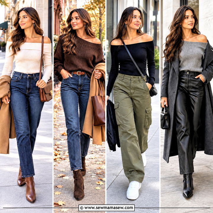 15 Off-Shoulder Top Fall Fashion Ideas for Effortless Style