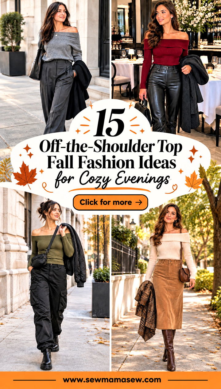 15 Off-the-Shoulder Top Fall Fashion Ideas for Cozy Evenings - 15 Off-the-Shoulder Top Fall Fashion Ideas for Cozy Evenings