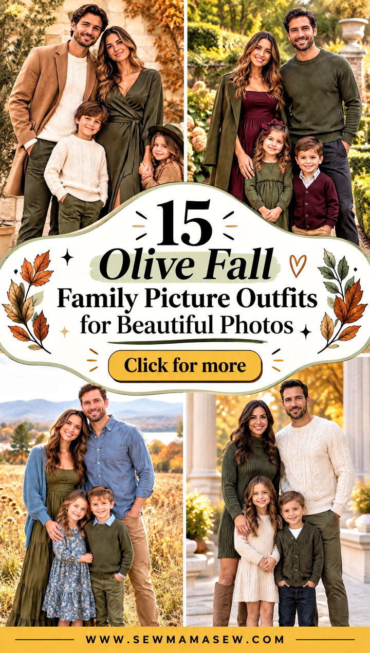 15 Olive Fall Family Picture Outfits for Beautiful Photos - 15 Olive Fall Family Picture Outfits for Beautiful Photos