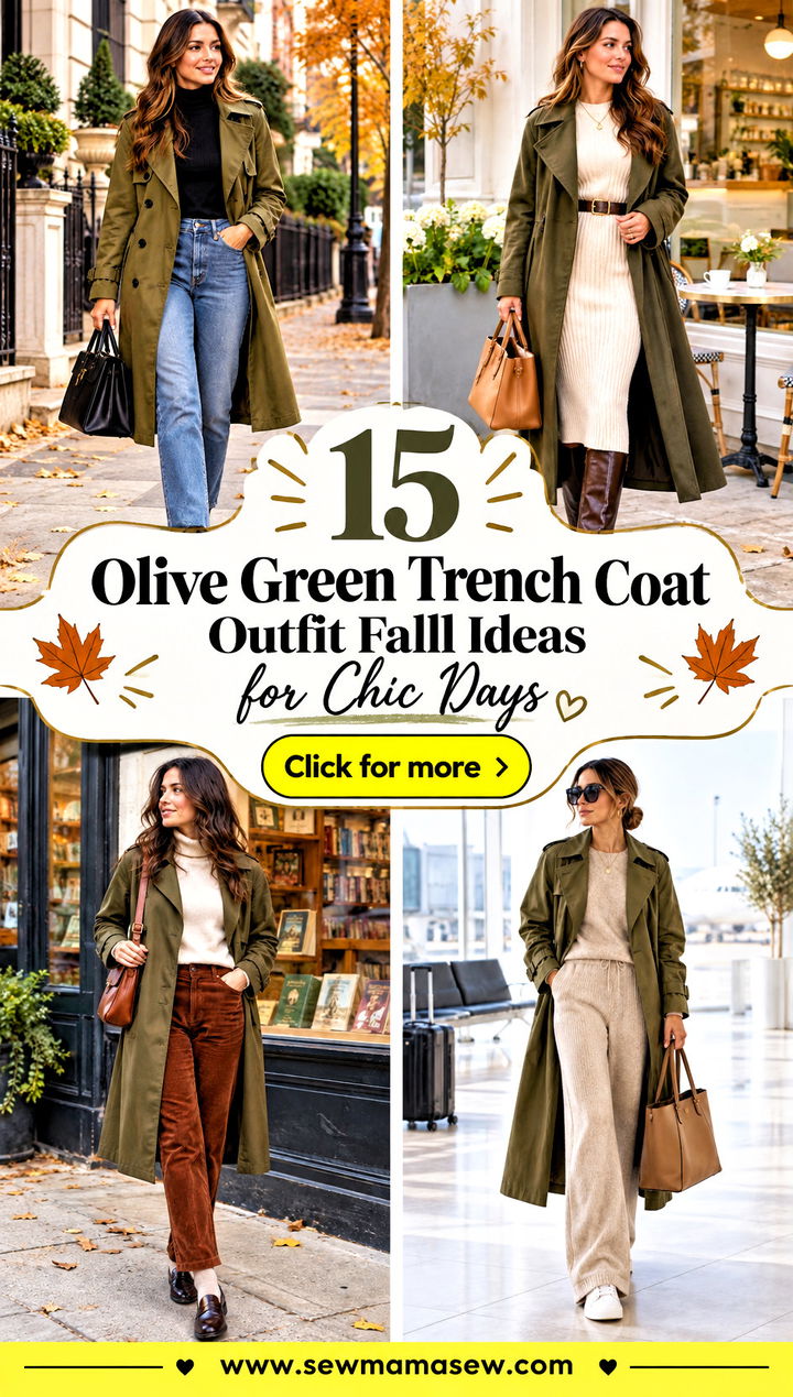 15 Olive Green Trench Coat Outfit Fall Ideas for Chic Days - 15 Olive Green Trench Coat Outfit Fall Ideas for Chic Days