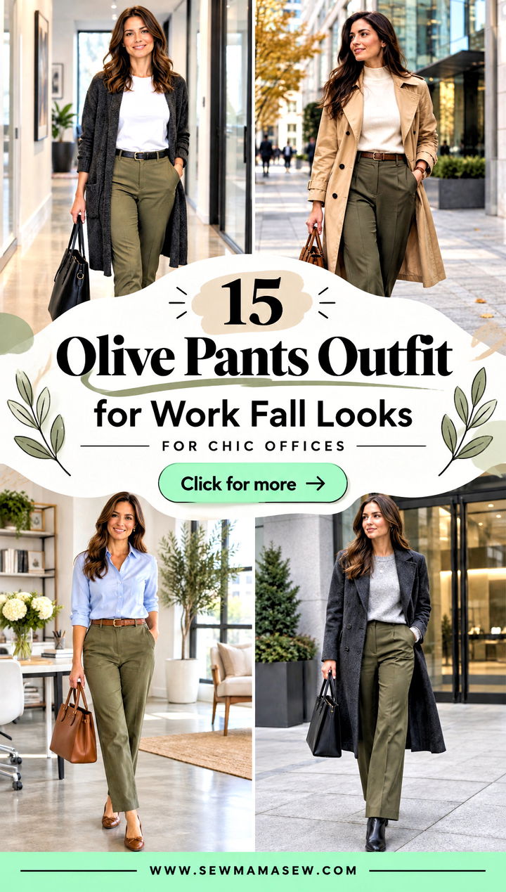 15 Olive Pants Outfit for Work Fall Looks for Chic Offices - 15 Olive Pants Outfit for Work Fall Looks for Chic Offices