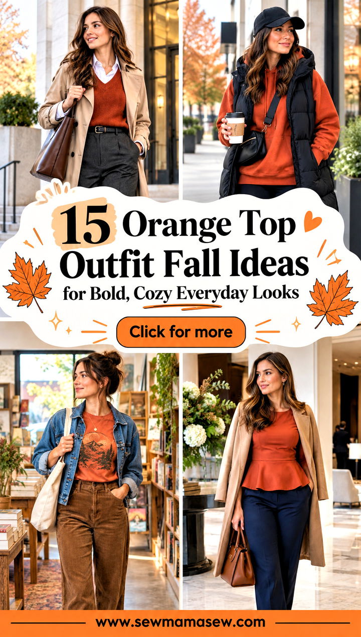 15 Orange Top Outfit Fall Ideas for Bold Cozy Everyday Looks - 15 Orange Top Outfit Fall Ideas for Bold, Cozy Everyday Looks