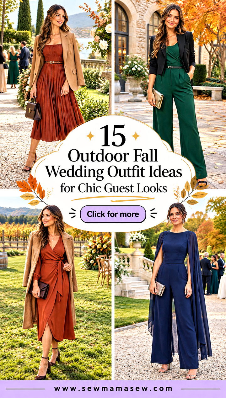 15 Outdoor Fall Wedding Outfit Ideas for Chic Guest Looks - 15 Outdoor Fall Wedding Outfit Ideas for Chic Guest Looks