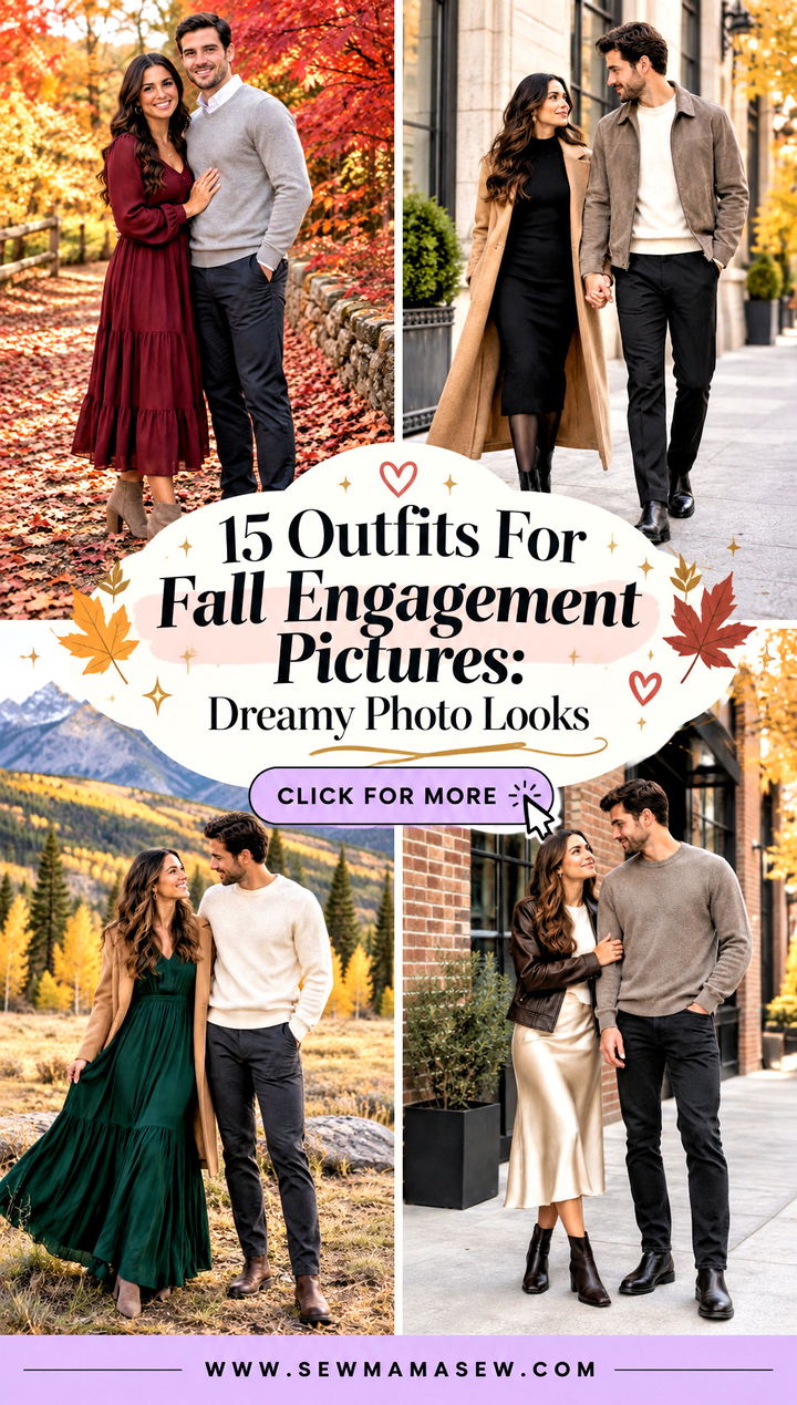 15 Outfits For Fall Engagement Pictures Dreamy Photo Looks - 15 Outfits For Fall Engagement Pictures: Dreamy Photo Looks
