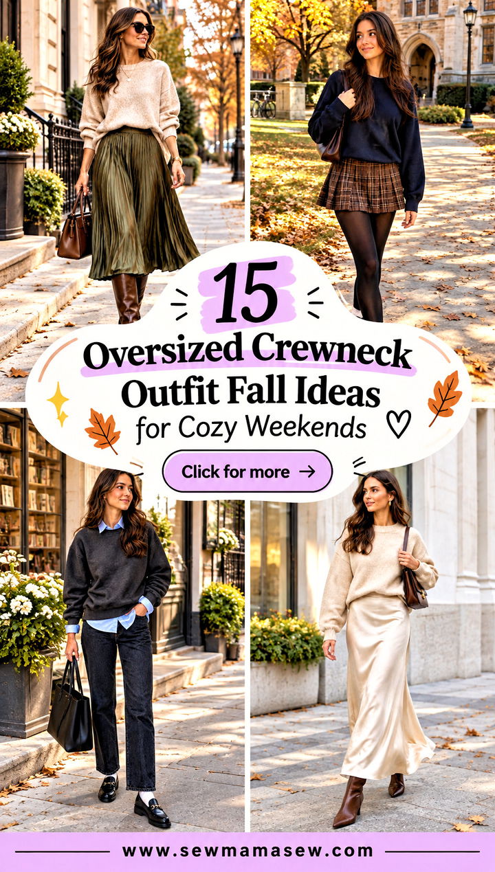 15 Oversized Crewneck Outfit Fall Ideas for Cozy Weekends - 15 Oversized Crewneck Outfit Fall Ideas for Cozy Weekends
