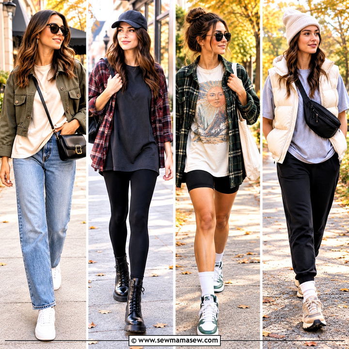 15 Oversized Tshirt Fall Outfits for Cool, Casual Weekends