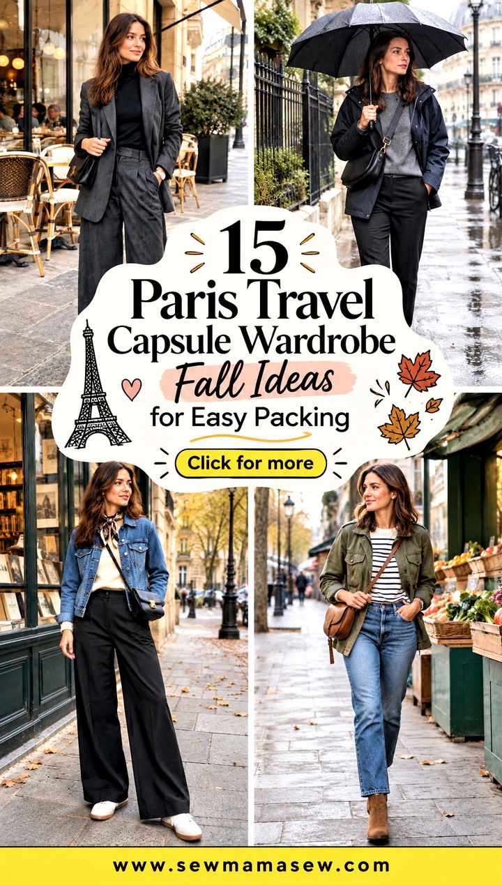 15 Paris Travel Capsule Wardrobe Fall Ideas for Easy Packing - 15 Paris Travel Capsule Wardrobe Fall Ideas for Easy Packing