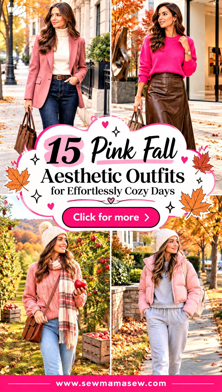 15 Pink Fall Aesthetic Outfits for Effortlessly Cozy Days - 15 Pink Fall Aesthetic Outfits for Effortlessly Cozy Days