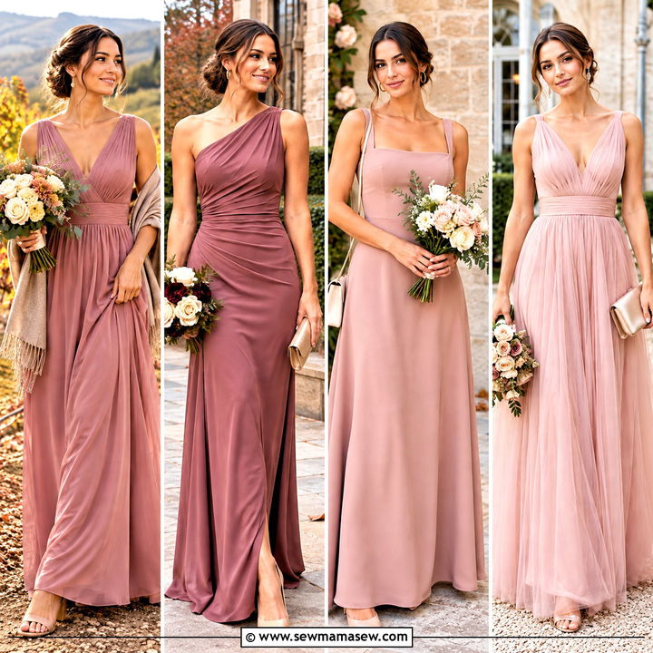 15 Pink Fall Bridesmaid Dresses for a Romantic Wedding Day