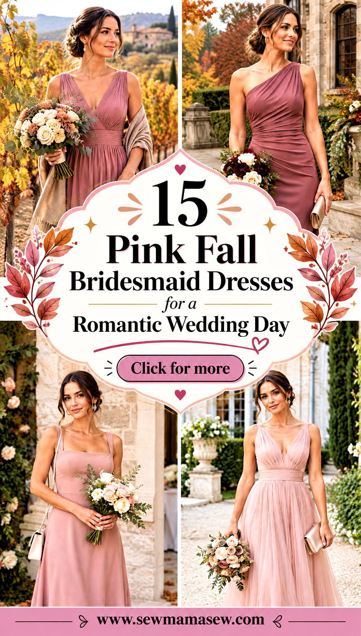 15 Pink Fall Bridesmaid Dresses for a Romantic Wedding Day - 15 Pink Fall Bridesmaid Dresses for a Romantic Wedding Day