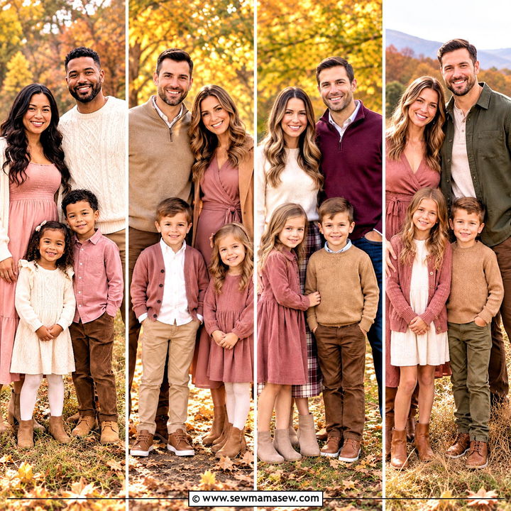 15 Pink Family Photo Outfits Fall: Sweet Looks for Everyone