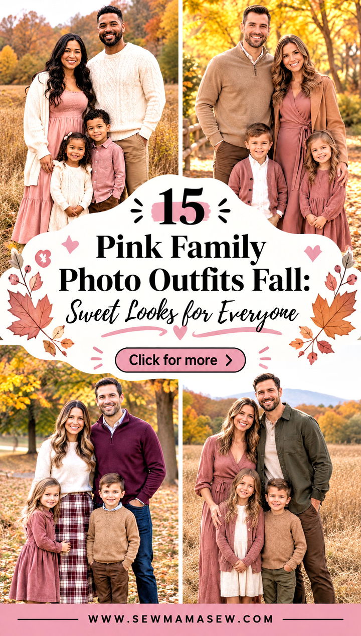15 Pink Family Photo Outfits Fall Sweet Looks for Everyone - 15 Pink Family Photo Outfits Fall: Sweet Looks for Everyone