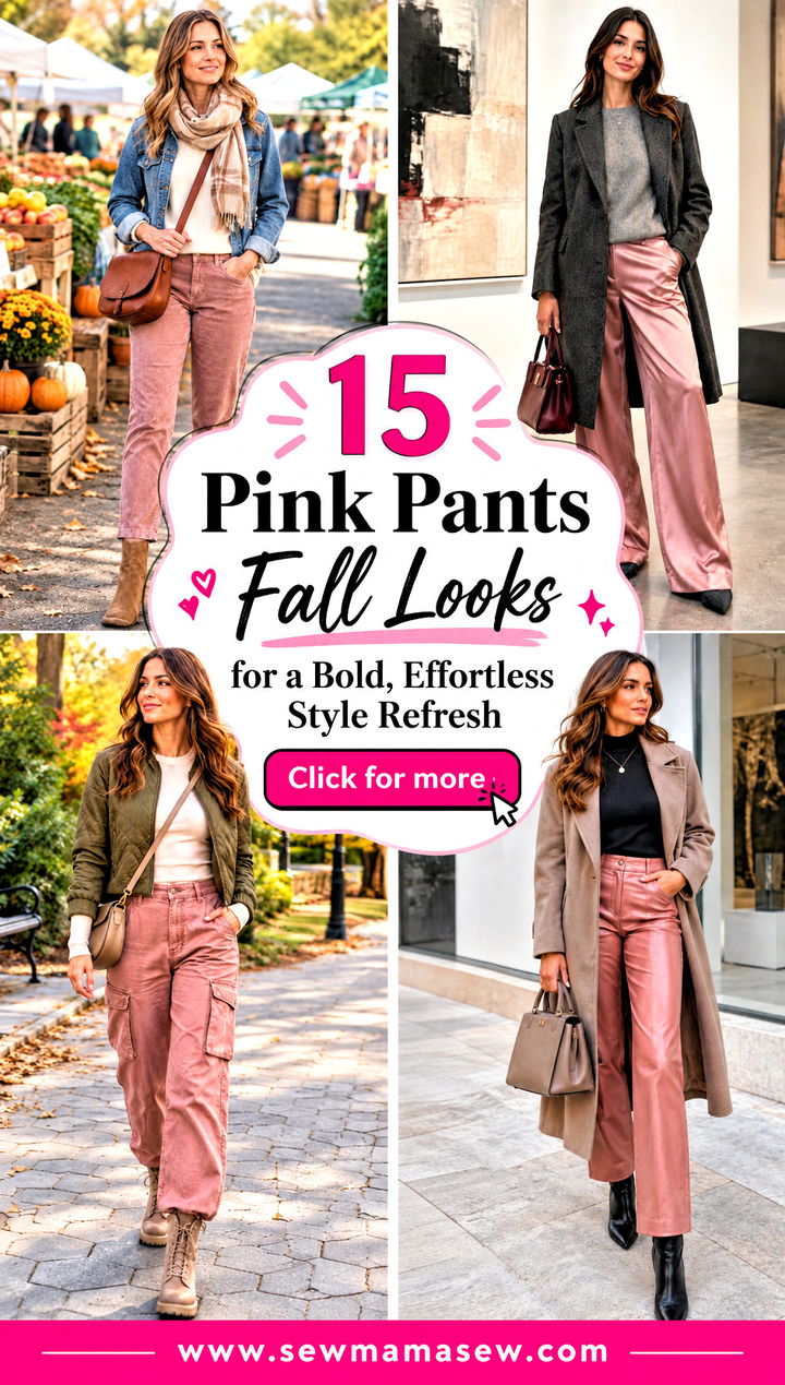15 Pink Pants Fall Looks for a Bold Effortless Style Refresh - 15 Pink Pants Fall Looks for a Bold, Effortless Style Refresh