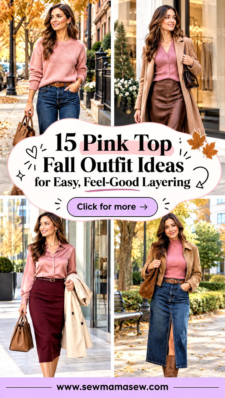 15 Pink Top Fall Outfit Ideas for Easy Feel-Good Layering - 15 Pink Top Fall Outfit Ideas for Easy, Feel-Good Layering