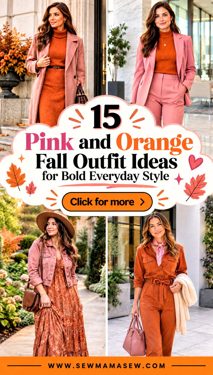 15 Pink and Orange Fall Outfit Ideas for Bold Everyday Style - 15 Pink and Orange Fall Outfit Ideas for Bold Everyday Style
