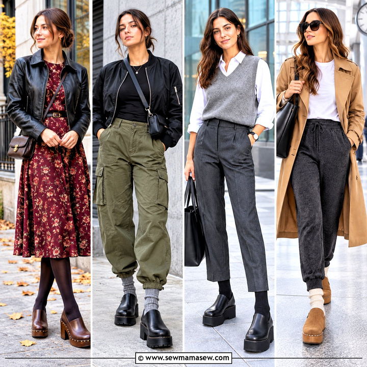 15 Platform Clogs Outfit Fall Ideas for Cozy Weekend Style