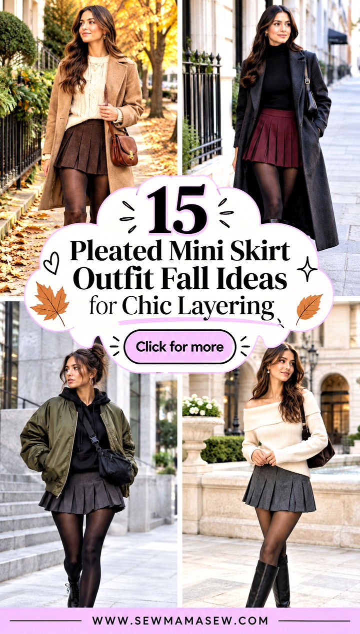 15 Pleated Mini Skirt Outfit Fall Ideas for Chic Layering - 15 Pleated Mini Skirt Outfit Fall Ideas for Chic Layering