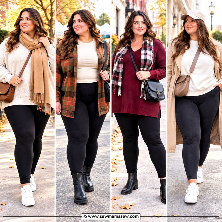 15 Plus Size Leggings Outfit Fall Casual: Cozy Everyday Looks