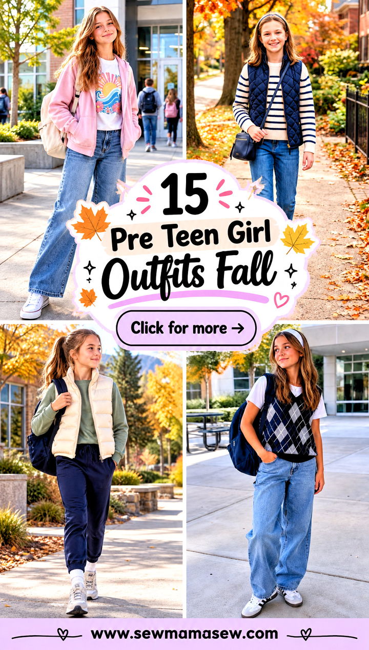15 Pre Teen Girl Outfits Fall Cute and Comfy Styles for School - 15 Pre Teen Girl Outfits Fall: Cute and Comfy Styles for School