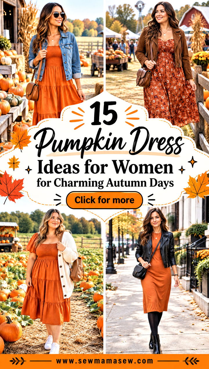 15 Pumpkin Dress Ideas for Women for Charming Autumn Days - 15 Pumpkin Dress Ideas for Women for Charming Autumn Days