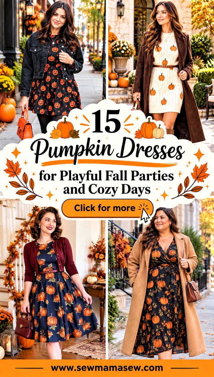15 Pumpkin Dresses for Playful Fall Parties and Cozy Days - 15 Pumpkin Dresses for Playful Fall Parties and Cozy Days