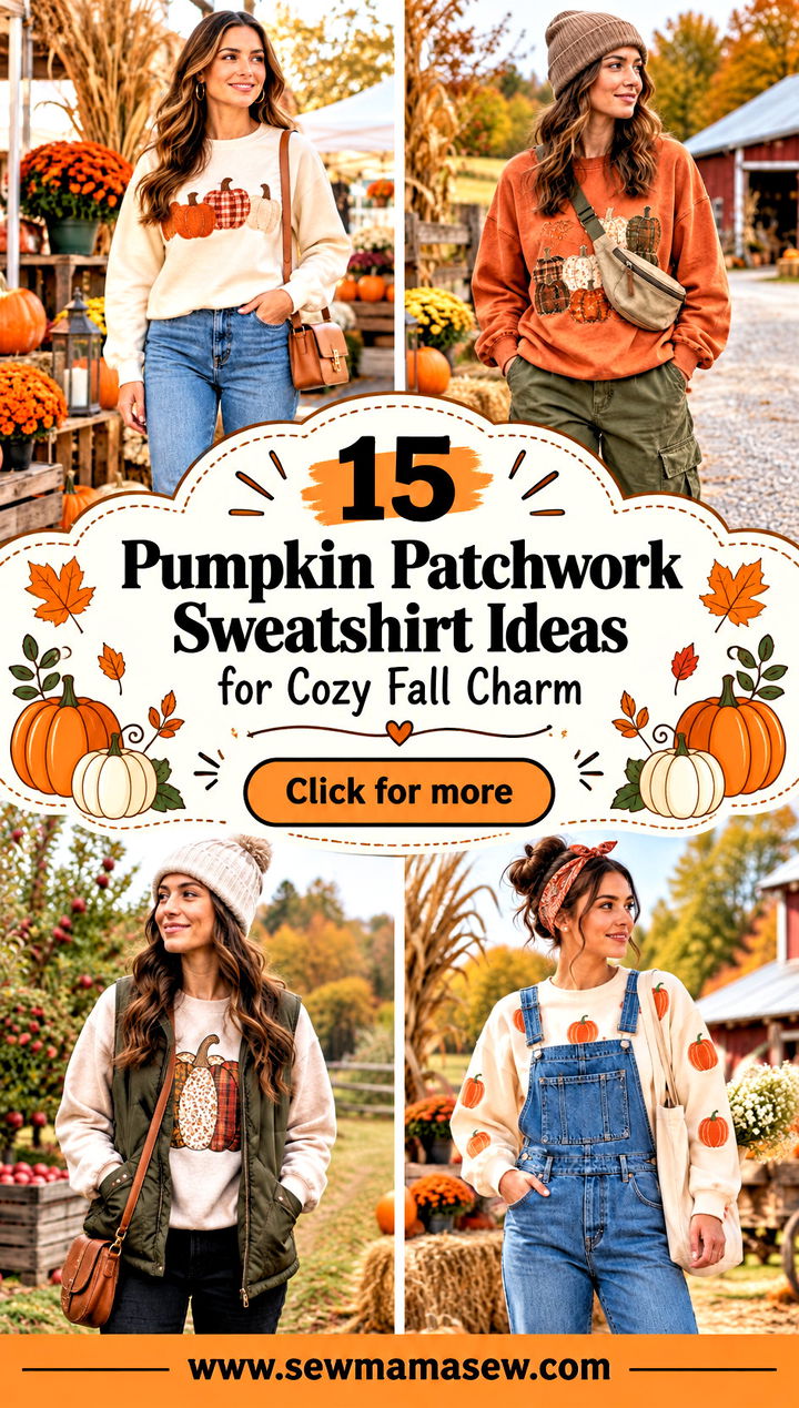 15 Pumpkin Patchwork Sweatshirt Ideas for Cozy Fall Charm - 15 Pumpkin Patchwork Sweatshirt Ideas for Cozy Fall Charm