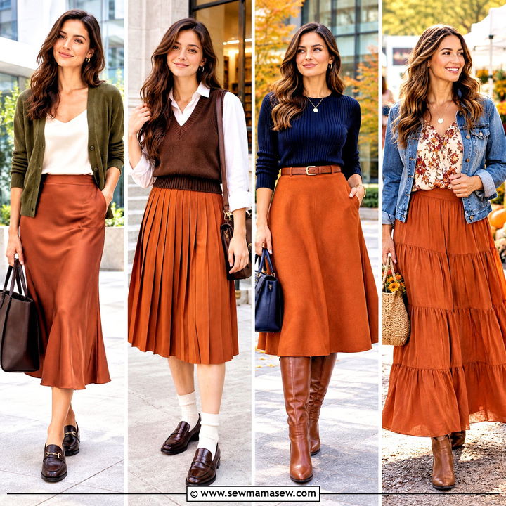 15 Pumpkin Pie Skirt Ideas for Sweet and Playful Fall Looks