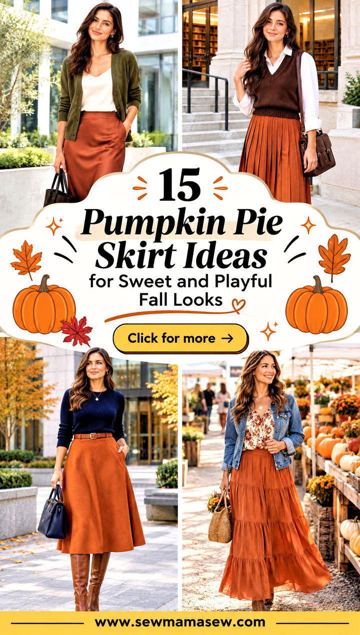 15 Pumpkin Pie Skirt Ideas for Sweet and Playful Fall Looks - 15 Pumpkin Pie Skirt Ideas for Sweet and Playful Fall Looks
