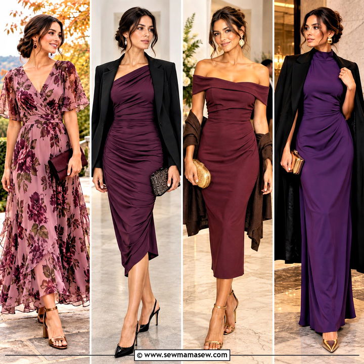 15 Purple Wedding Guest Dress Fall Ideas for Elegant Looks