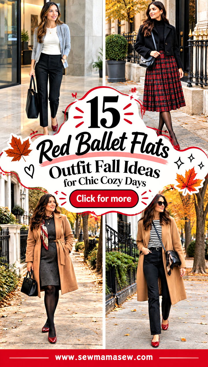 15 Red Ballet Flats Outfit Fall Ideas for Chic Cozy Days - 15 Red Ballet Flats Outfit Fall Ideas for Chic Cozy Days