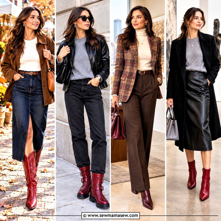 15 Red Boots Fall Looks for Bold, Cozy Weekend Adventures