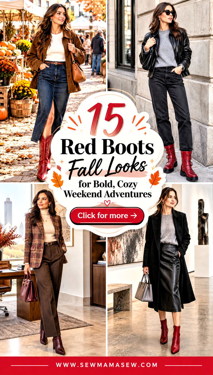 15 Red Boots Fall Looks for Bold Cozy Weekend Adventures - 15 Red Boots Fall Looks for Bold, Cozy Weekend Adventures