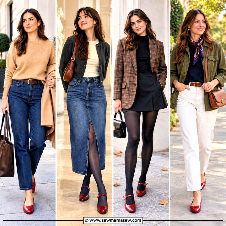 15 Red Flats Fall Outfit Ideas for Effortless Weekend Chic