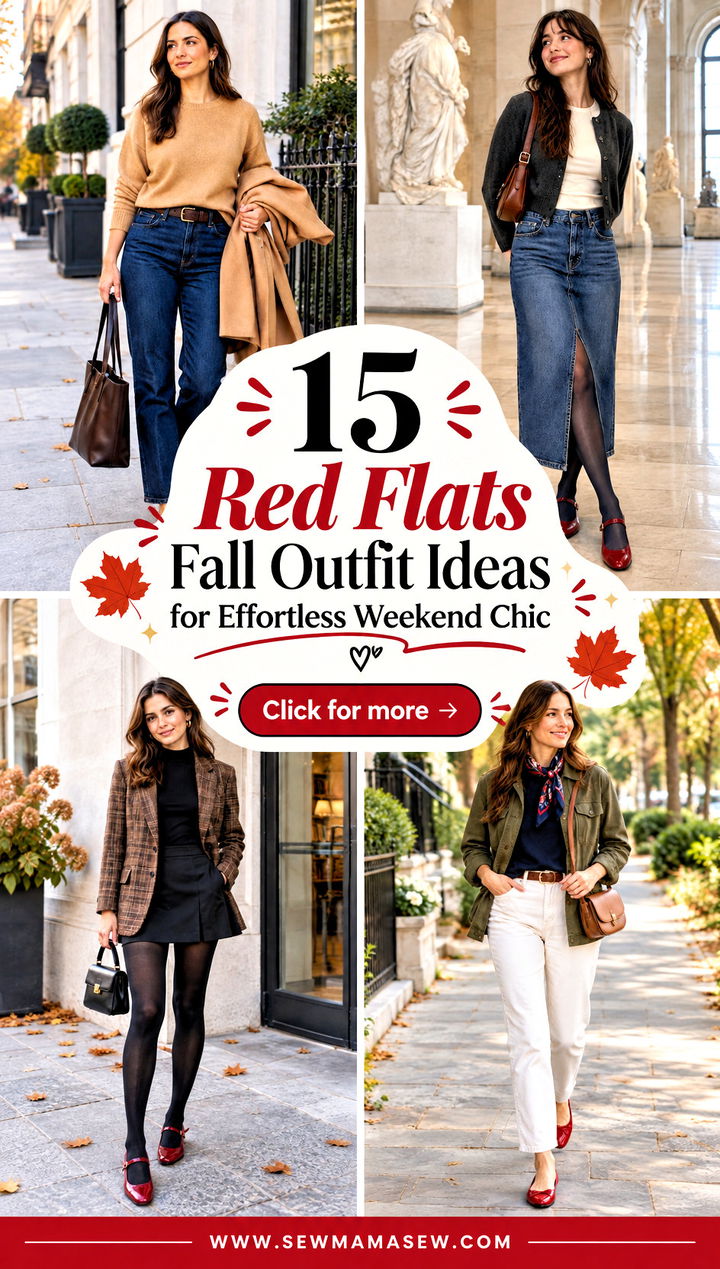 15 Red Flats Fall Outfit Ideas for Effortless Weekend Chic - 15 Red Flats Fall Outfit Ideas for Effortless Weekend Chic