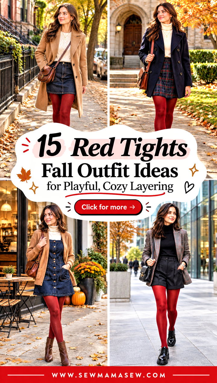 15 Red Tights Fall Outfit Ideas for Playful Cozy Layering - 15 Red Tights Fall Outfit Ideas for Playful, Cozy Layering